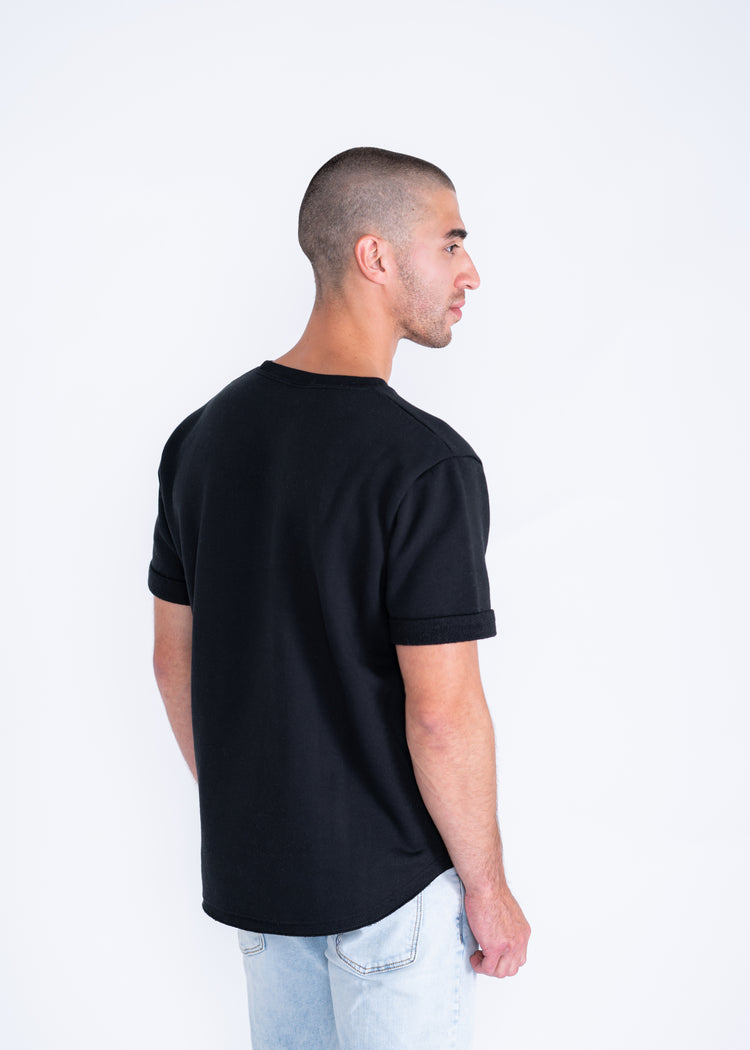 rfi s/s curved hem pullover - rfi apparel - short-sleeve sweater
